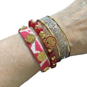 GIFT BOX INCLUDED Rustic Cuff Set of THREE stackable Bracelets Set